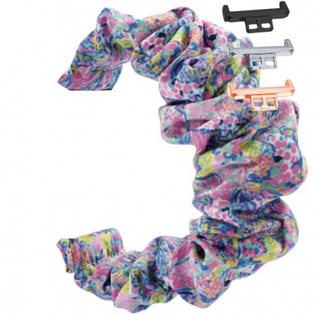 Curea textila elastica, compatibila Huawei Watch Fit 1, cu adaptor dedicat, Scrunchies 15