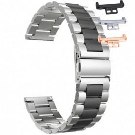 Curea otel inoxidabil, compatibila Huawei Watch Fit 1, cu adaptor dedicat, Sterling Black