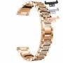 Curea otel, compatibila Huawei Watch Fit 1, cu adaptor dedicat, Rose Gold Diamond