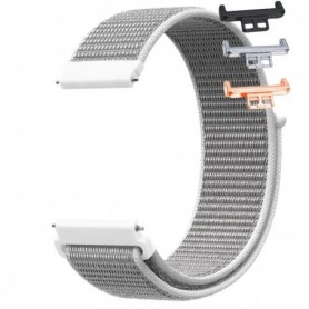 Curea material textil, compatibila Huawei Watch Fit 1, cu adaptor dedicat, Light Gray