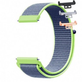 Curea material textil, compatibila Huawei Watch Fit 1, cu adaptor dedicat, Blue-Green