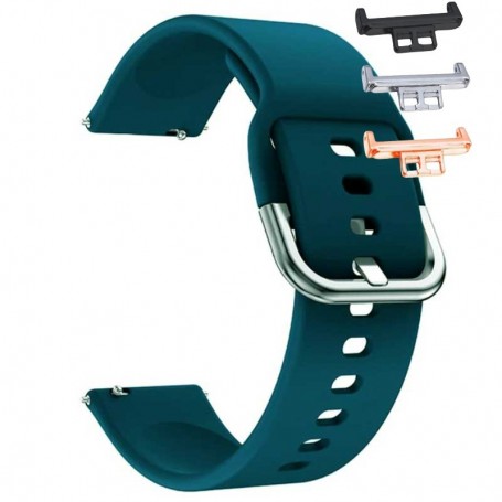 Curea silicon, compatibila Huawei Watch Fit 1, cu adaptor dedicat, Sacramento Green