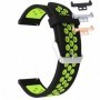 Curea silicon, compatibila Huawei Watch Fit 1, cu adaptor dedicat, Black Lime