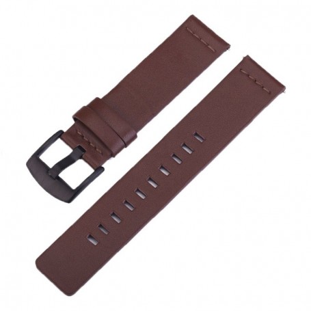 Curea piele naturala, compatibila Amazfit Active, telescoape Quick Release, Maro