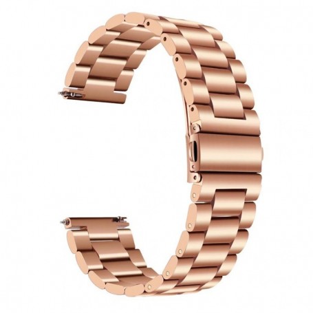 Curea din metal, compatibila Amazfit Active, telescoape Quick Release, Rose Gold