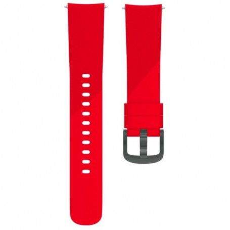 Curea silicon, compatibila Amazfit Active, telescoape Quick Release, Rosu