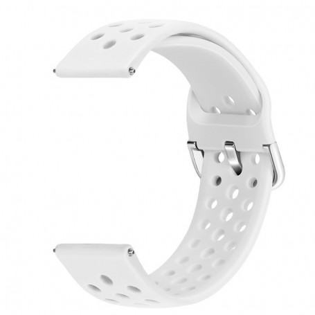 Curea din silicon, compatibila Amazfit Active, telescoape Quick Release, Alb