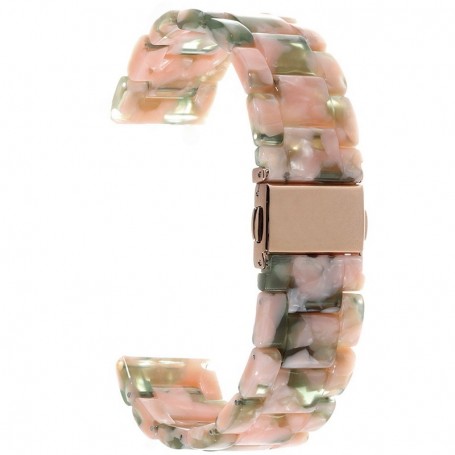 Curea polimer, compatibila Amazfit Active, telescoape Quick Release, Pink Green