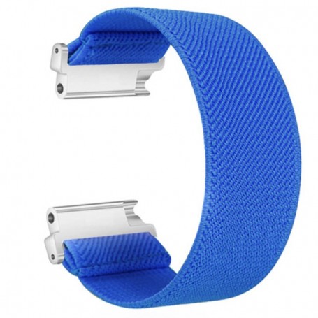 Curea textila elastica, compatibila Amazfit Active, telescoape Quick Release, Elastic Blue