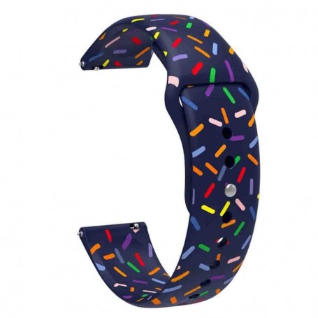 Curea silicon, compatibila Amazfit Active, telescoape QR, Sapphire Confetti