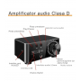 Amplificator audio TPA3116, Bluetooth 5.0, HIFI 2x50W, USB, TF, RCA,  AUX, Sursa Inclusa