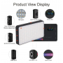 Lampă LED RGB  W140 - Lumina Continuă pentru Foto și Video, 2500-9000K, Acumulator 3100mAh, Control HSI, CRI 95+, 20 Moduri