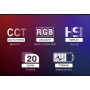 Lampă LED RGB  W140 - Lumina Continuă pentru Foto și Video, 2500-9000K, Acumulator 3100mAh, Control HSI, CRI 95+, 20 Moduri