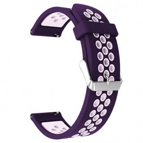 Curea silicon, compatibila Garmin Forerunner 165, telescoape Quick Release, Indigo White