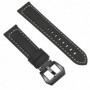 Curea piele, compatibila Garmin Forerunner 165, telescoape Quick Release, Ebony Eclipse