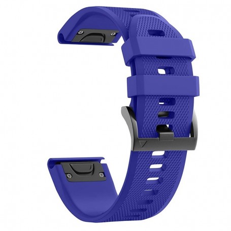 Curea silicon compatibila Garmin Fenix 8, 51mm, Amoled, 26mm, Midnight Blue