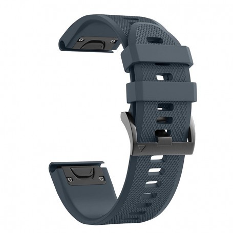 Curea silicon compatibila Garmin Fenix 8, 51mm, Amoled, 26mm, Space Gray
