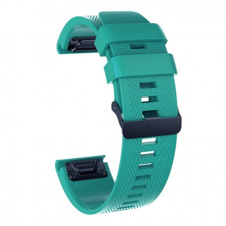 Curea silicon compatibila Garmin Fenix 8, 51mm, Amoled, 26mm, Green/Black