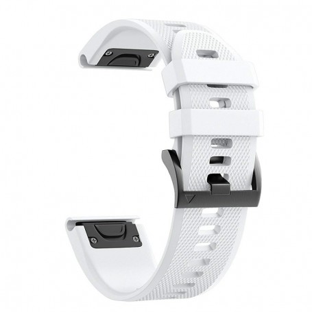 Curea silicon compatibila Garmin Fenix 8, 51mm, Solar, 26mm, Alb