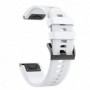 Curea silicon compatibila Garmin Fenix 8, 51mm, Solar, 26mm, Alb