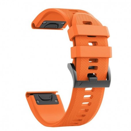 Curea silicon compatibila Garmin Fenix 8, 51mm, Solar, 26mm, Portocaliu