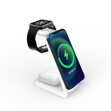 Stație de Încărcare Wireless 3 în 1, 20W, pentru iPhone, Apple Watch, AirPods Pro 2