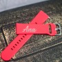 Curea smartwatch din silicon roșie personalizabilă  pentru Huawei, Samsung, Apple etc