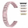 Curea otel, compatibila Apple Watch 10, 42mm, Pink Rose Diaomond