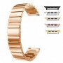 Curea otel, compatibila Apple Watch 10, 42mm, Metallic Rose Gold