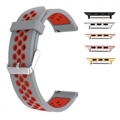 Curea silicon, compatibila Apple Watch 10, 42mm, Gray Ruby