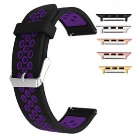 Curea silicon, compatibila Apple Watch 10, 42mm, Black Grape