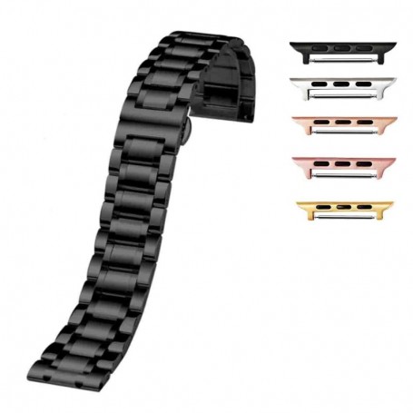 Curea otel compatibila cu Apple Watch 10, 46mm, VD Very Dream, Smoky Black