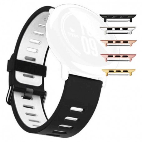 Curea din silicon compatibila cu Apple Watch 10, 46mm, Black Frost