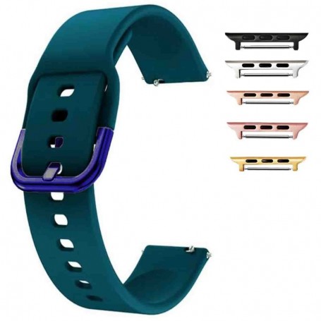 Curea din silicon compatibila cu Apple Watch 10, 46mm, Viridian Green