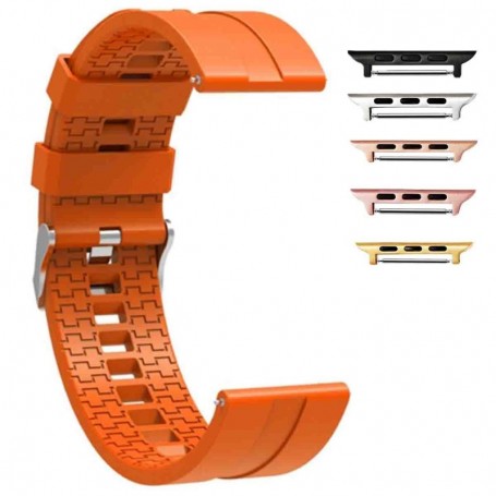 Curea din silicon compatibila cu Apple Watch 10, 46mm, Squash Orange
