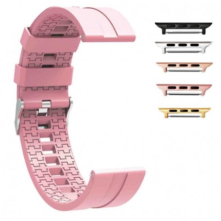 Curea din silicon compatibila cu Apple Watch 10, 46mm, Tickle Me Pink
