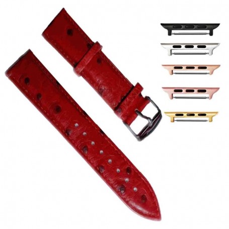 Curea din piele, compatibila cu Apple Watch 10, 46mm, Reddish Spots