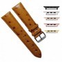 Curea din piele, compatibila cu Apple Watch 10, 46mm, Mustard Spots