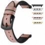 Curea hibrid piele-silicon, compatibila cu Apple Watch 10, 46mm, Kobi Pink