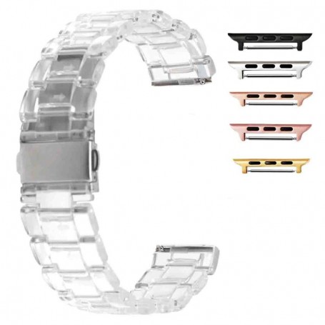 Curea polimer, compatibila cu Apple Watch 10, 46mm, Transparent Effect