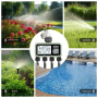 Programator irigare grădină pentru 4 zone, alimentare pe baterii, compatibil 3/4”, display LCD