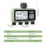 Programator irigare grădină pentru 4 zone, alimentare pe baterii, compatibil 3/4”, display LCD