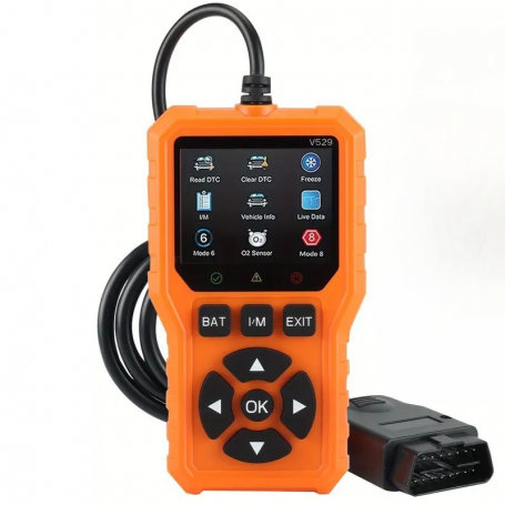Tester auto OBD2 multifuncțional V529/V310, compatibil universal, 9 protocoale, afișaj color, diagnoză rapidă – 9 limbi