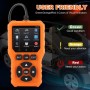 Tester auto OBD2 multifuncțional V529/V310, compatibil universal, 9 protocoale, afișaj color, diagnoză rapidă – 9 limbi