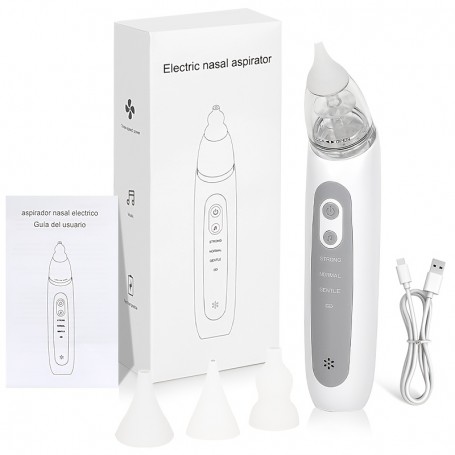 Aspirator nazal electric pentru copii și bebeluși, 3 trepte, reîncărcabil USB
