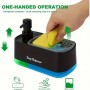 Set dispenser detergent vase multifuncțional cu suport pentru burete, plastic, Negru