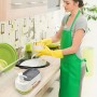 Set dispenser detergent vase multifuncțional cu suport pentru burete, plastic, Alb
