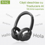 Casti Wireless Open-Ear HTC HP06 Bluetooth V6.0, Bass Puternic, Design Pliabil, pentru PC, Laptop, Telefon, TV