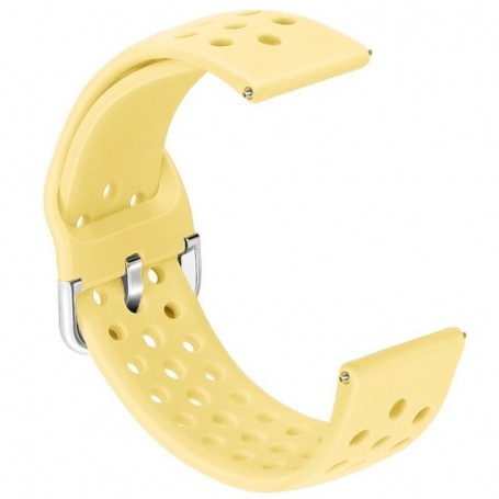 Curea din silicon pentru Huawei Watch GT Runner 2, telescoape Quick Release, 22mm, Galben