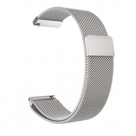 Curea Milanese Slim Fit pentru Huawei Watch GT Runner 2, Telescoape QR, 22mm, Argintiu